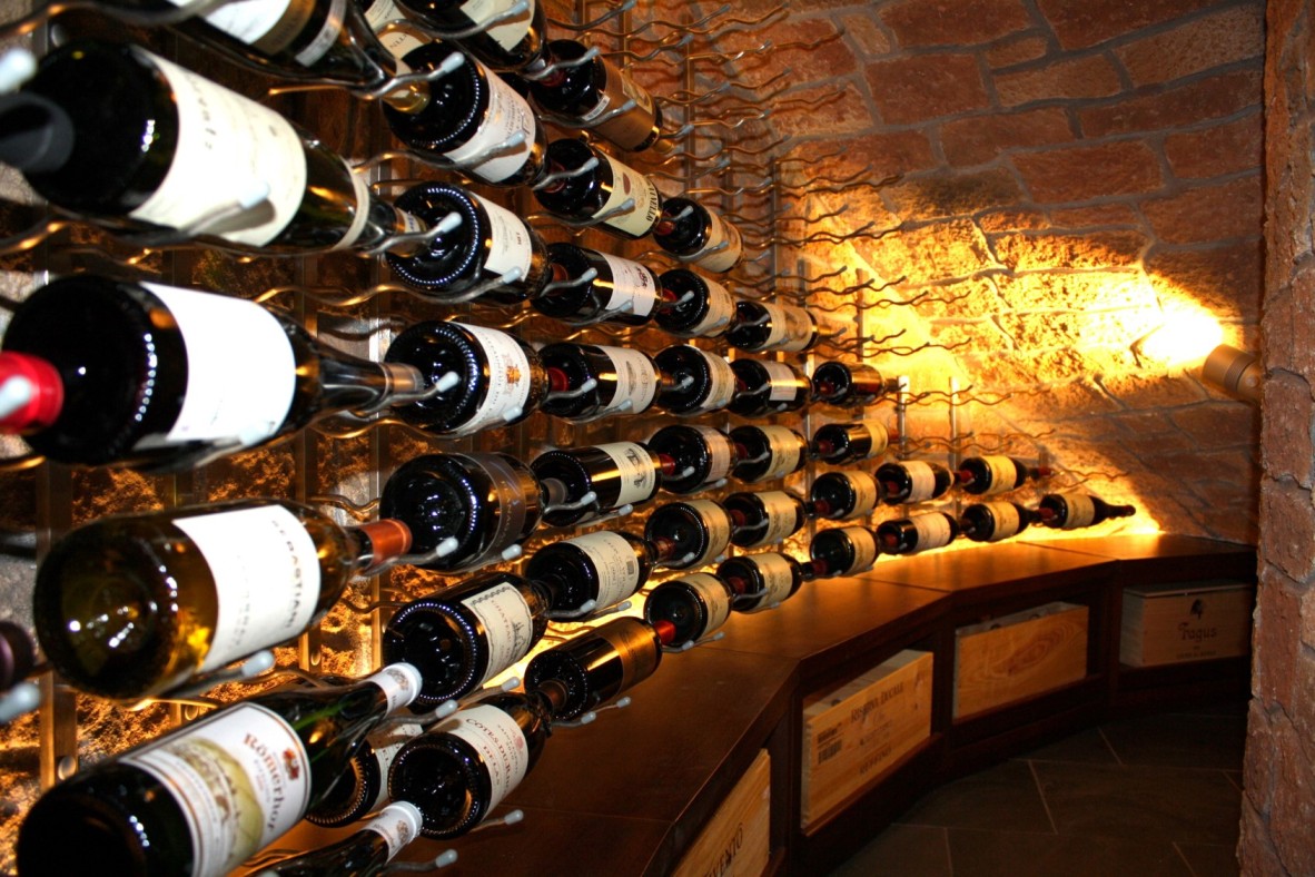 Spot Lighting for a Home Wine Cellar by Custom Wine Cellars San Diego California 