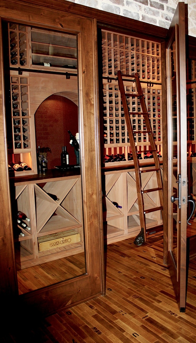 Unique Wine Cellar Flooring by San Diego Master Builders