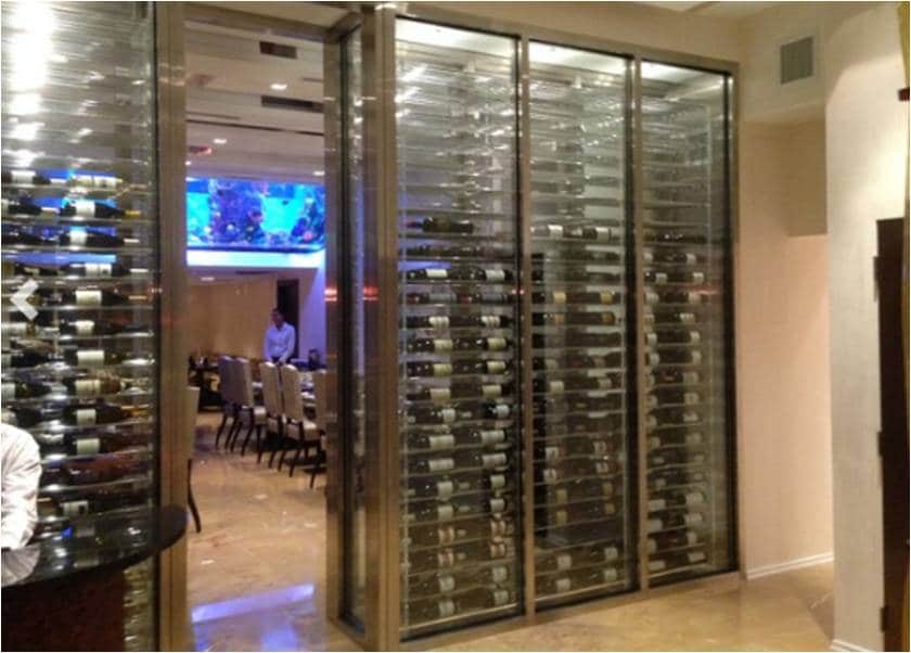 Glass Wine Cellar Door for a Commercial Establishment in San Diego
