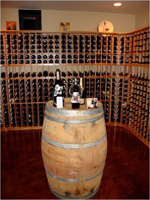 Custom Home Wine Cellar Built by San Diego Master Builders