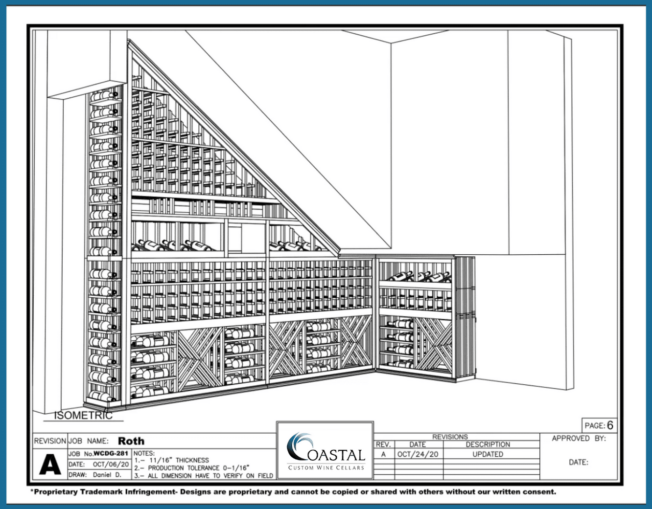 Custom Home Wine Cellar Designed Traditionally in 3D