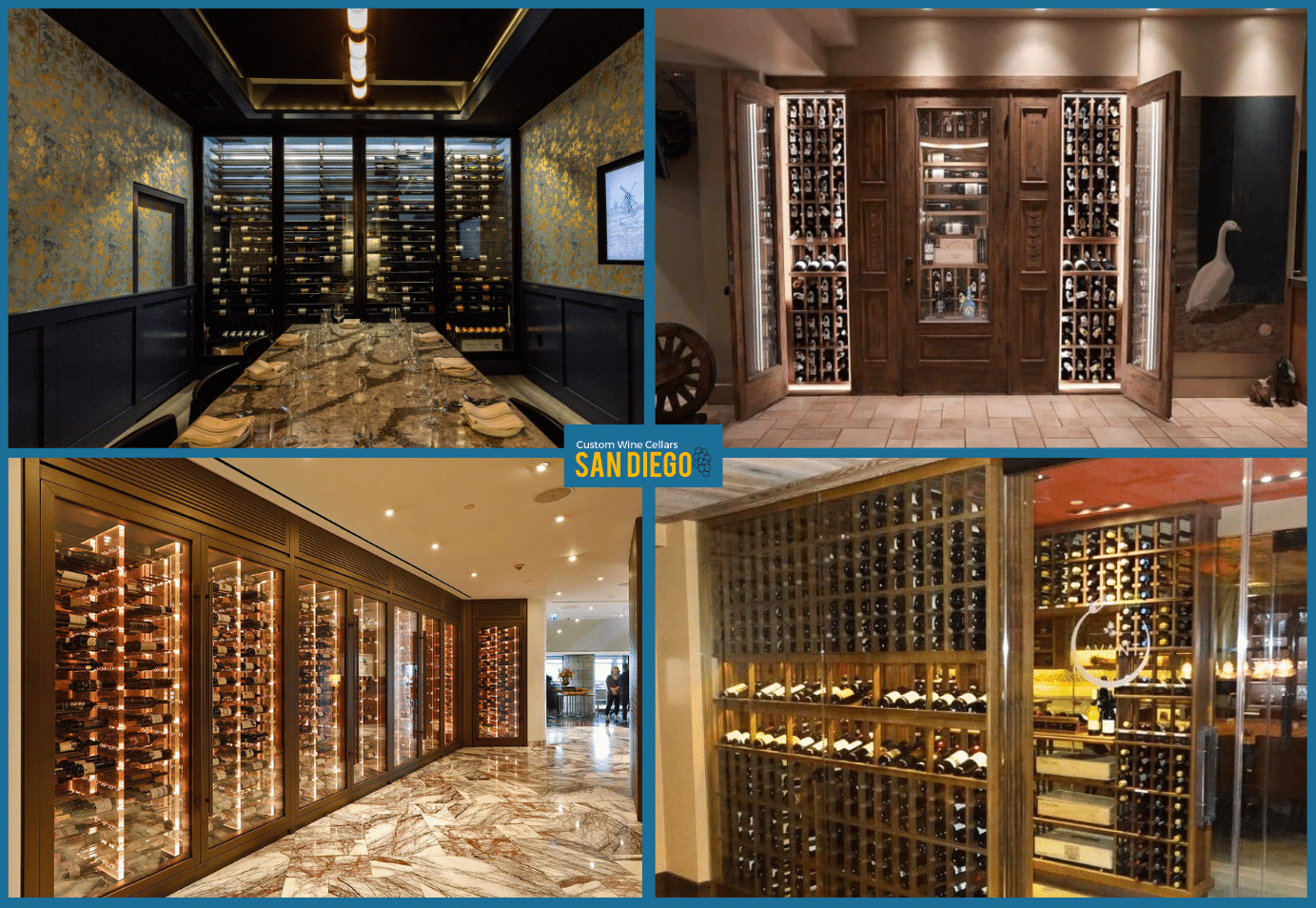 Commercial Custom Wine Cellars in Chains of Restaurants in San Diego
