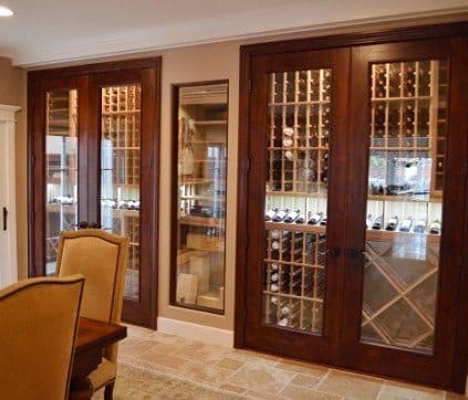 Small Walk-in Wine Cellar by San Diego Master Builders