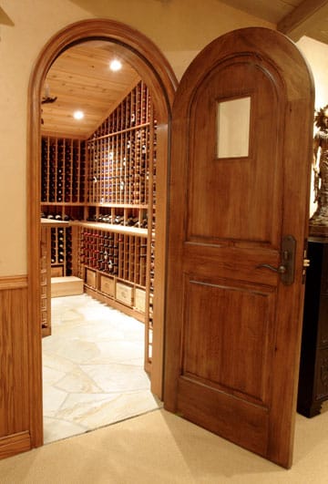 Custom Wooden Wine Cellar Door