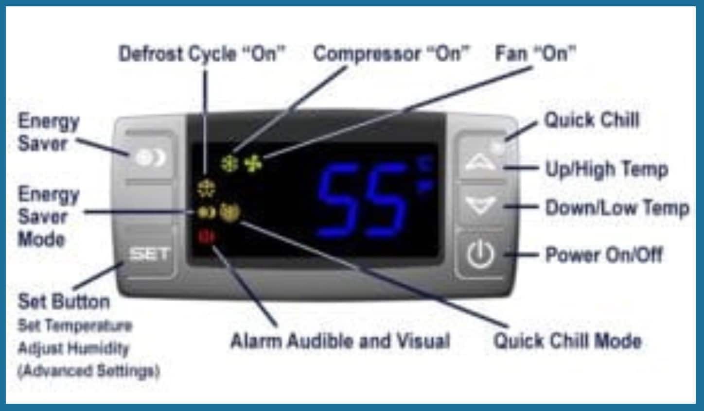 CellarPro Wine Cellar Refrigeration System Digital Control Display