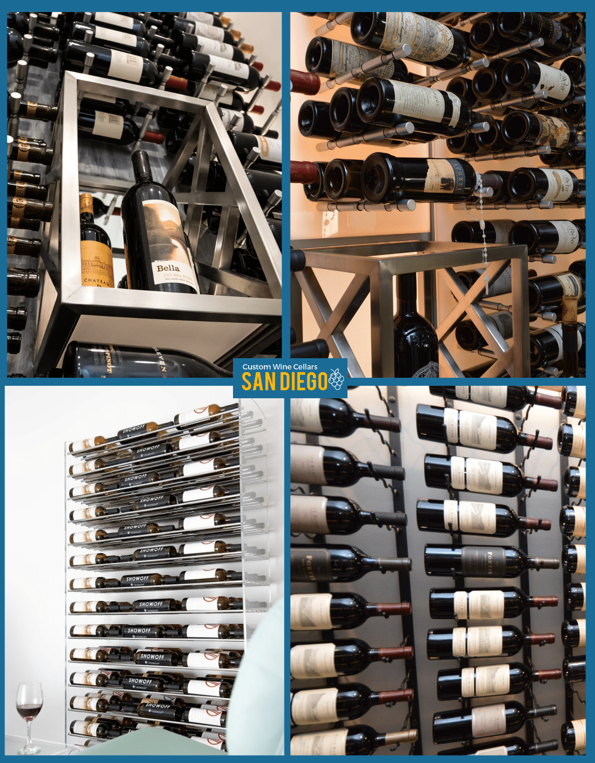 Contemporary Wine Displays with Metal Wine Racking System