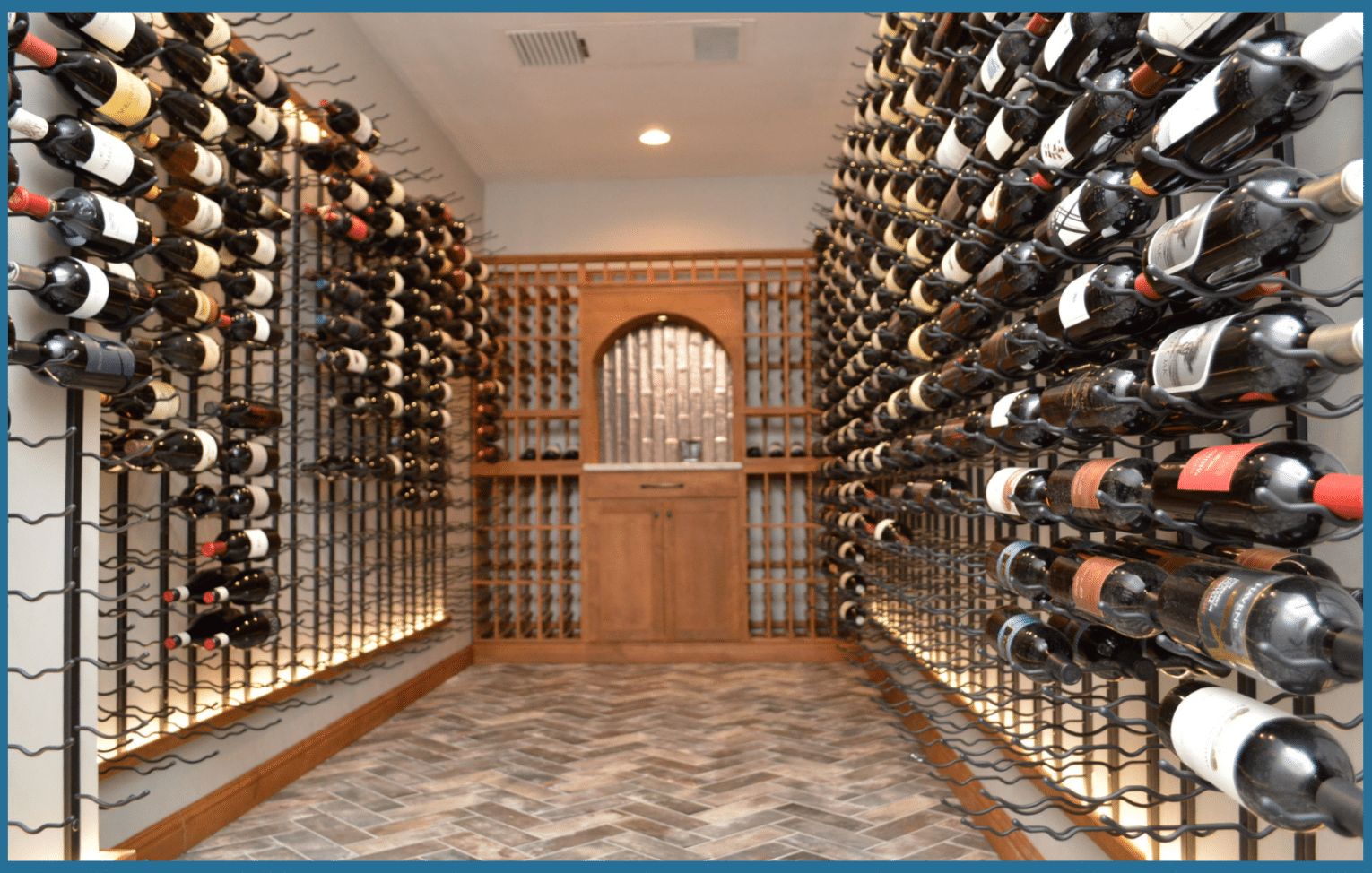 Contemporary Closet Wine Cellar in Ashley Falls Customized by San Diego Wine Cellar Experts 
