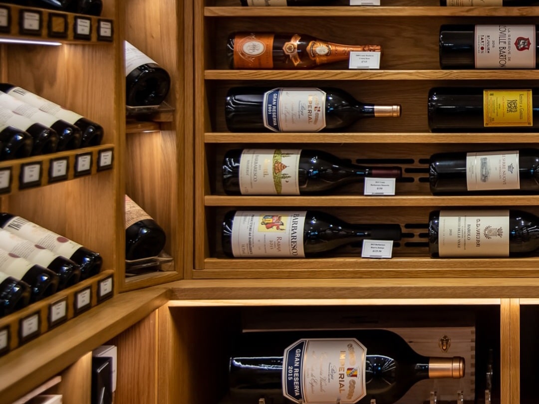 Stylish Wooden Custom Wine Racks for Home Wine Cellars in San Diego