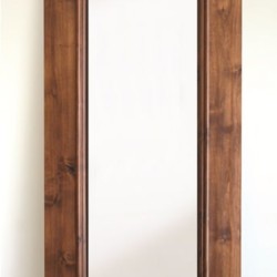 Rectangular Glass Door with Wooden Frame