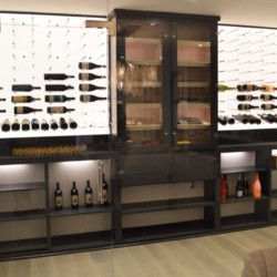 37 - Glass Wine Cellar with Modern Wine Racks in Newport Beach Glass Wine Cellar with Modern Wine Racks in Newport Beach