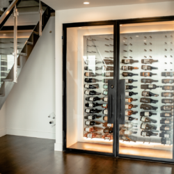 26- Elegant Wine Cellar Under Stairs in a Home in San Diego Elegant Wine Cellar Under Stairs in a Home in San Diego