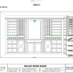 1 - Wall A 3D Design for this Wine Cellar Installation in a San Diego Basement Wall A 3D Design for this Wine Cellar Installation in a San Diego Basement