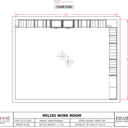 3 - 3D Floor Plan Design for this Wine Cellar Installation in a San Diego Basement Floor Plan 3D Design for this Wine Cellar Installation in a San Diego Basement