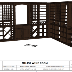 7 - 3D Plan of Wooden Wine Racks in a Basement in San Diego 3D Plan of Wooden Wine Racks in a Basement in San Diego
