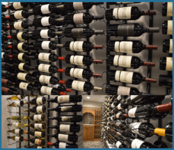 2 - Modern Wine Cellar with Metal Wine Racks Modern Wine Cellar with Metal Wine Racks
