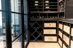 5 - Custom Wine Racks Black-Stained Alder Wood Custom Wine Racks Black-Stained Alder Wood