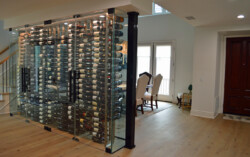Residential Wine Cellar in a Glass Display