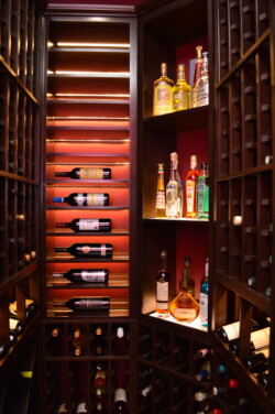 horizontal display for wine room