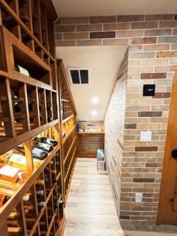 7 - Custom wooden wine racks with LED- lighting system